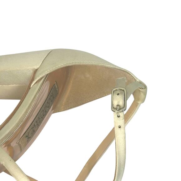 Women's Bagley Mischka Clara Embellished Block Heel Sandals Heels 7 See Videi - Picture 8 of 16